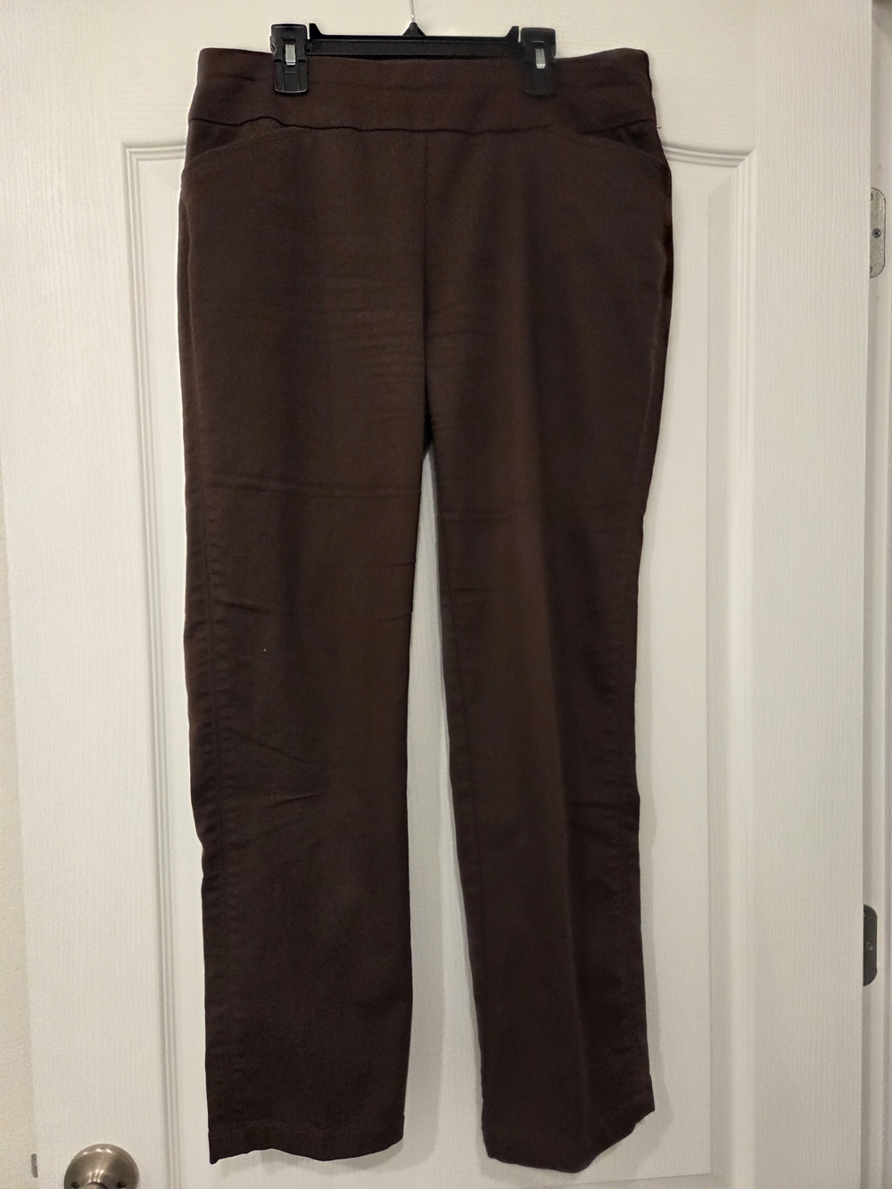 croft & barrow Brown Straight-Leg Trousers